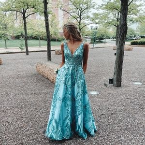 Mori Lee Aqua Dress